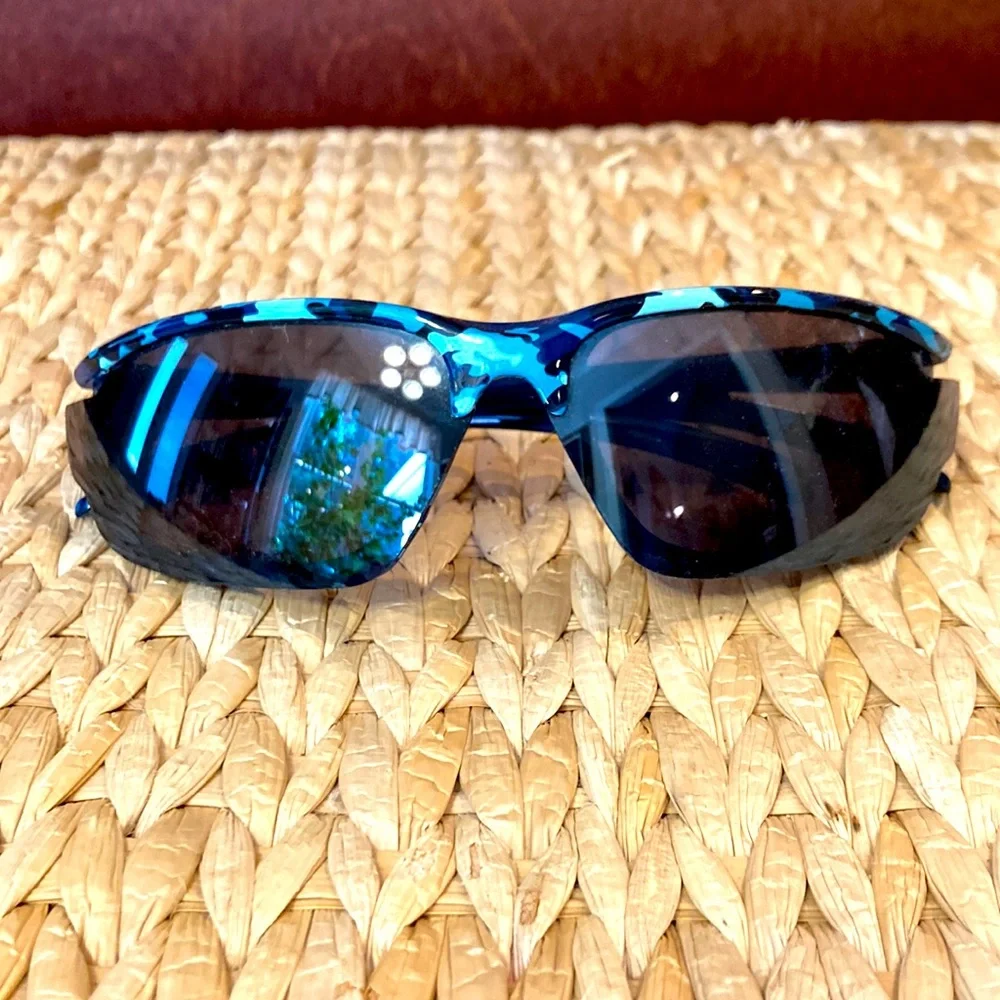 Blue Camo Kids Sport Sunglasses